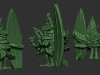 surfing leaf 3D print model