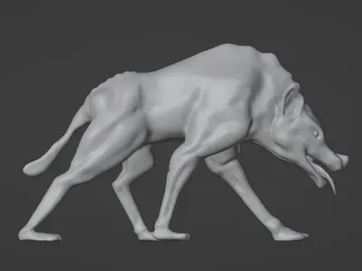 Hyena High Polly 3D model