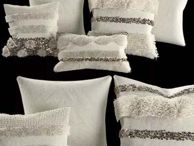 RH Morrocan Pillows2 3D model