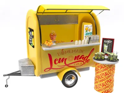 Lemonade truck 3D model