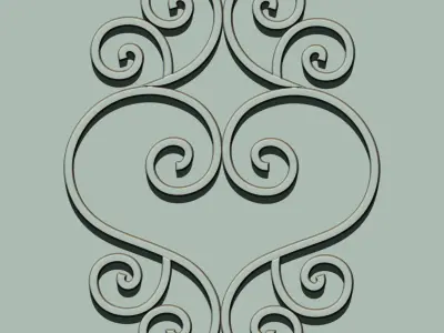 Grill Ornament IMM and VDM Brush for Zbrush Vol 2 Low-poly 3D model