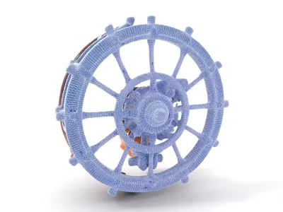 Steampunk Gear Wheel model pack Low-poly 3D model