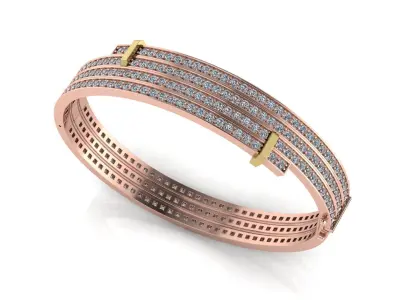 Luxury Diamonds Bracelet 3D print model