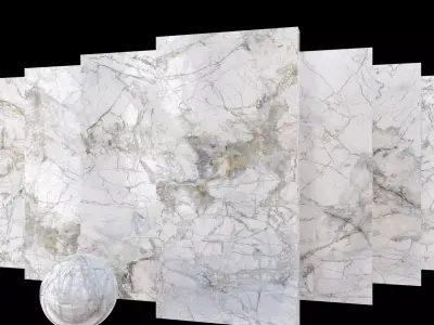 Marble Set Museum Supreme White 80x160 Set 1 Texture
