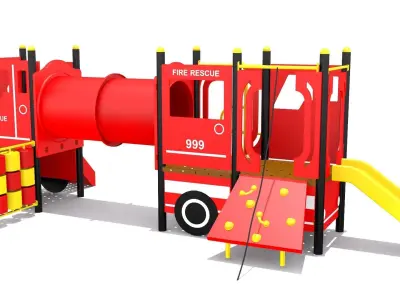 Fire Engine Playground Low-poly 3D model