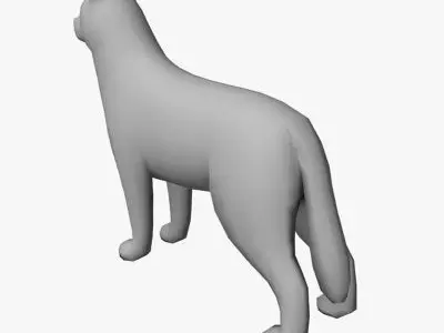 Low Poly Siberian Husky Low-poly 3D model