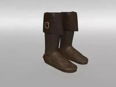 Boots pirate Low-poly 3D model