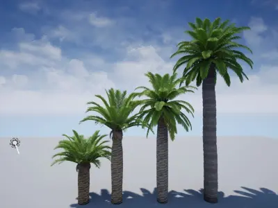 HQ Plants Volume 5 Palms for unreal engine 3D model set of 24 3D model