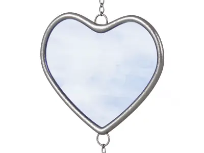 Glass Heart Window Suncatcher Boho Wall Decor by Etsy 3D model