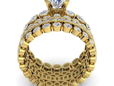 Aarna Luxury Fancy Design Ring 14 3D print model