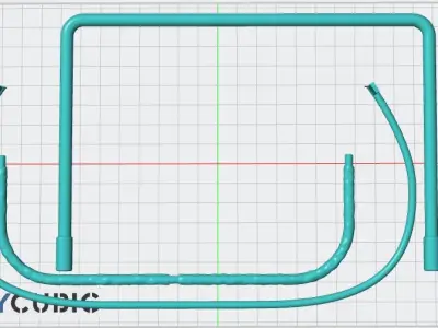 Hockey goal net split and assemble for 3d printing 3D print model