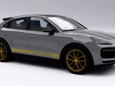 Porsche Cayenne Turbo GT 2022 Low-poly 3D model