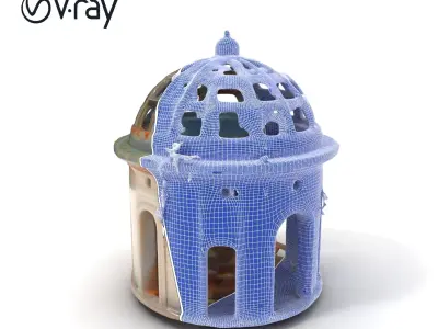 Ruined Gazebo Architectural Model Pack Low-poly 3D model