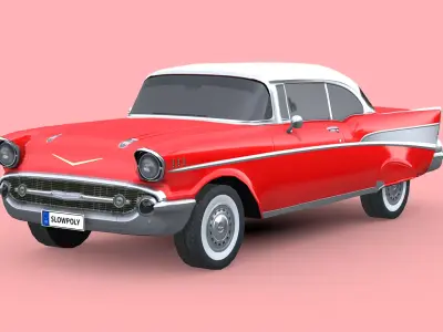 Chevrolet Bel Air 1957 Low-poly 3D model