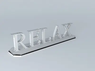 RELAX sign Free 3D model
