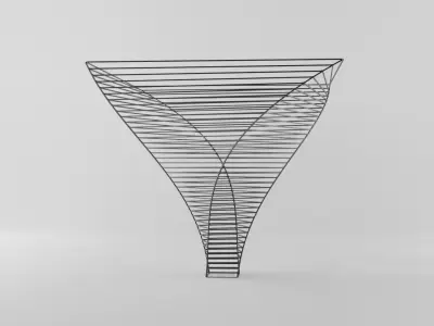 Abstract Wire Sculpture Low-poly 3D model