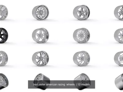 best seller american racing  wheels  3D Model Pack