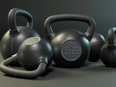 Kettlebell Set PBR Low-poly 3D model