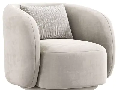  Poole Swivel Lounge Chair By Poly Bark 3D model