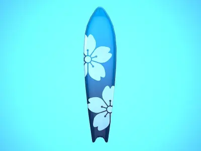 SURF BOARD 05 CARTOON STYLIZED Low-poly 3D model