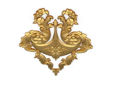 Classic carved decor ornament 380 3D model