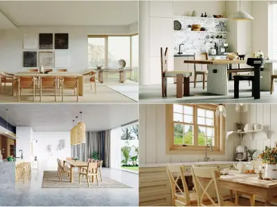 Dining Room Colection 08 for Unreal Engine 3D model