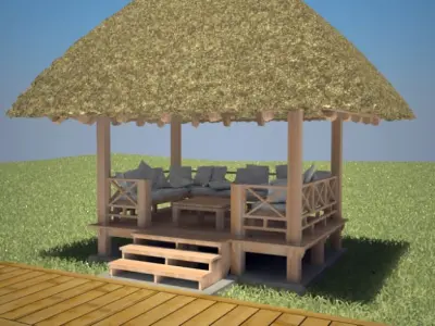 Gazebo 03 3D model