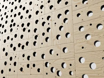 Panel wood board hole n1 3D model