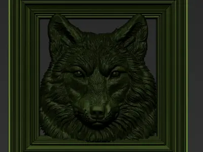 Wolf Head A25 3D print model