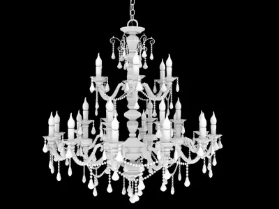 Chandelier with crystals 3D model