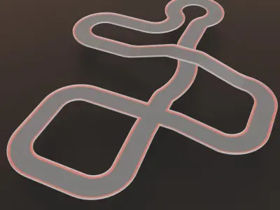 Race Track Parts - Low Poly Low-poly 3D model