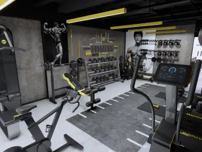 Gym Modern Design 3D model