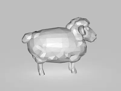 Sheep Low poly Low-poly 3D model