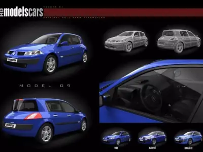 Renault Megane Ii Car 3D model