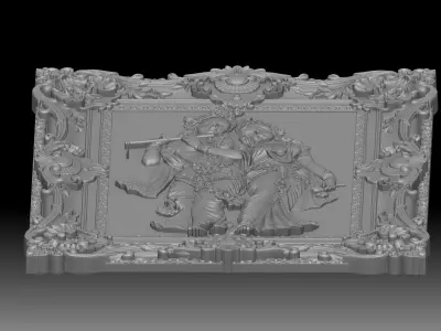 Krishna ji and Radha ji 3d model for 3D Print and CNC 3D print model