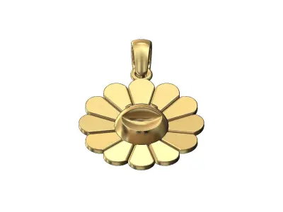 Murakami flower pendant charm 3D print model