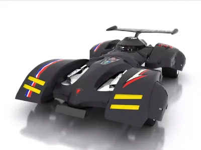 4WD model American team racing car 3D model