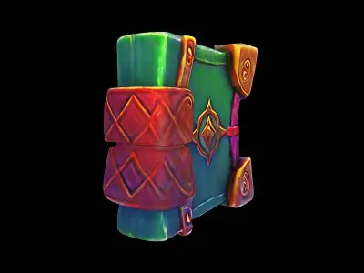 stylized book 3D model