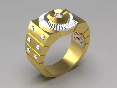 man diamond ring mr0136 3D print model