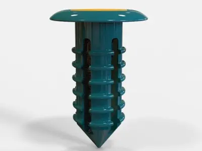 Push Retainer Blind Rivet Flat Head Version 3D print model