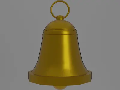 Golden bell Free low-poly 3D model