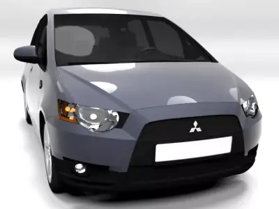 MITSHUBISHI COLT 5 DOOR 2009 LOWPOLY Low-poly 3D model
