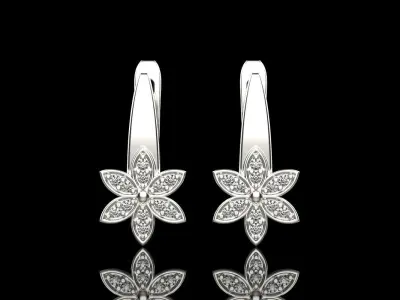 flower earring model 287 3D print model