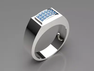 gold man ring mr0208 3D print model