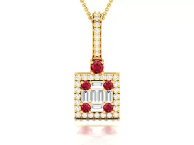 Pendant Women 3dm STL FBX OBJ Render Details 3D print model