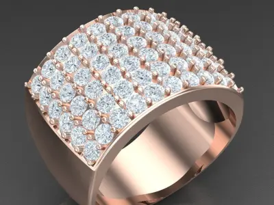 Luxury Men Rings Designs 5MR041 3D print model
