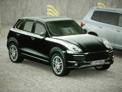 6 Low Poly hybrid SUVs Low-poly 3D model