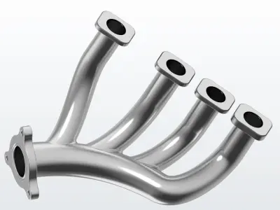 Vehicle Exhaust Manifold 3D print model