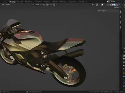 street motorcycle 3d model  3D model