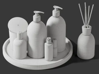 Decor White Mint Bundle Set 43 3D model